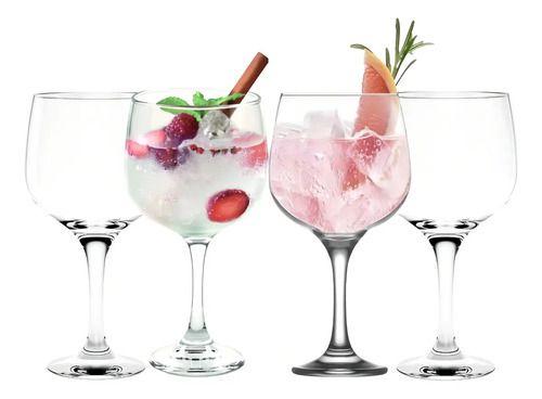 Copas Gin Tonic Cristar Vidrio 653ml Set 4 Piezas Transparente-4