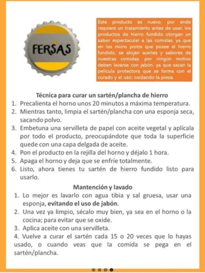 Sarten Churrasquera Fierro Fundido 21x35cm Abatible Café-7