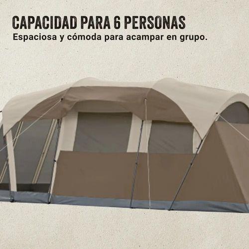 Carpa Cabina Coleman® Weathermaster Para 6 Personas Beige/marrón-3