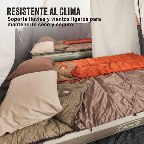 Carpa Cabina Coleman® Weathermaster Para 6 Personas Beige/marrón-6