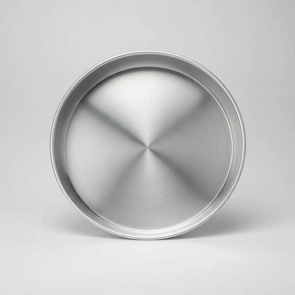 Bandeja Redonda Molde Acero Inoxidable 45cm Pizza Cocina Gris-2