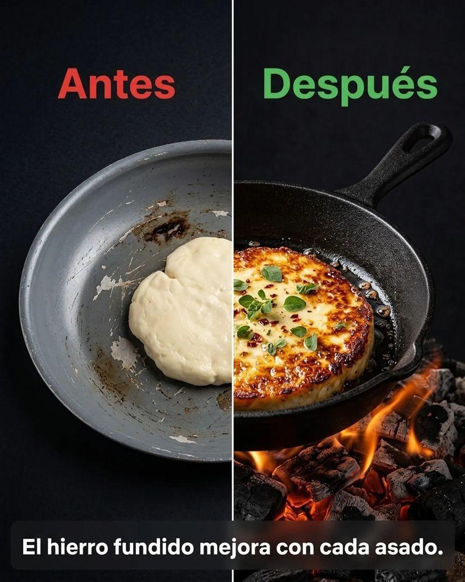 Sarten Redondo Hierro Fundido 16cm Provoleta Parrilla Cocina Negro-5