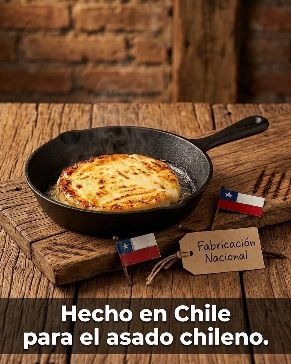 Sarten Redondo Hierro Fundido 16cm Provoleta Parrilla Cocina Negro-7