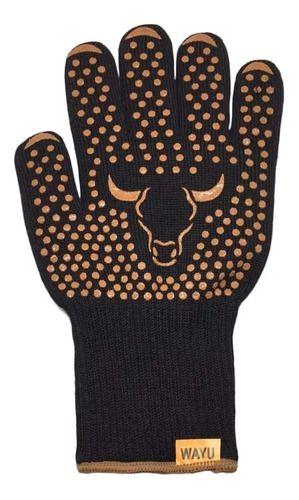 Set 2 Guantes Asado Alta Temperatura Parrillero Wayu Cocina Negro Wayu-2