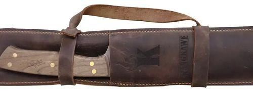 Set Parrillero Cuchillo Tenedor Con Estuche Cuero-2