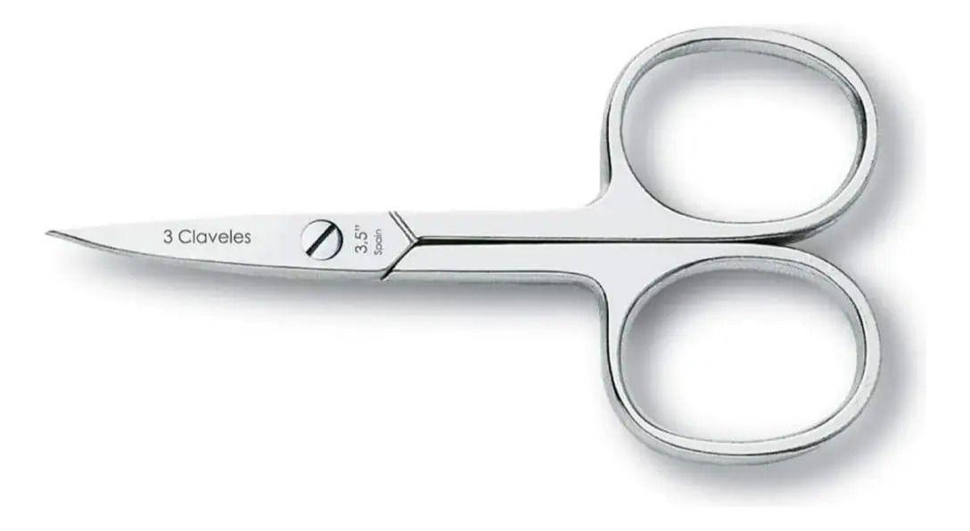 Tijera Curva Manicura 3,5'' #6511 3 Claveles-0
