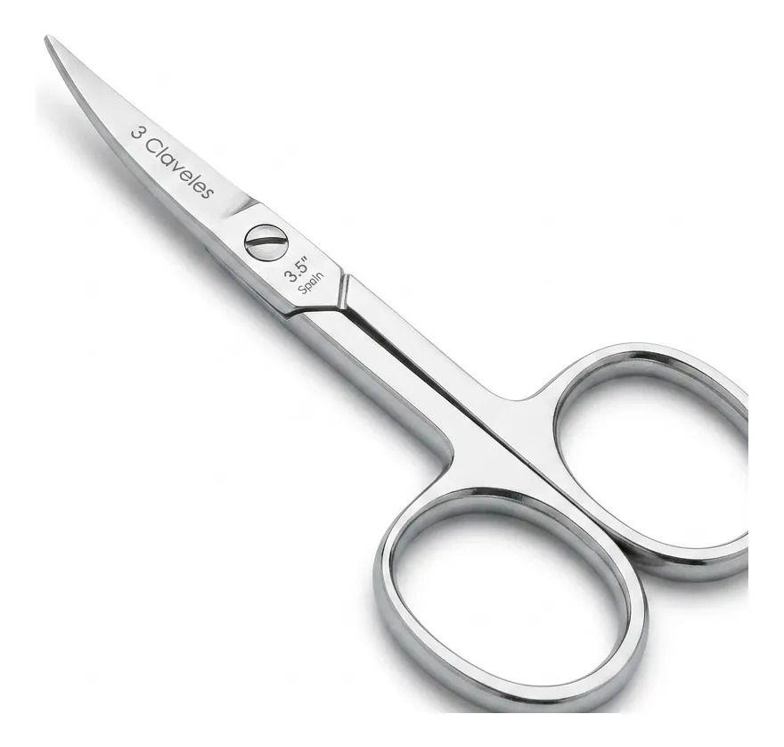 Tijera Curva Manicura 3,5'' #6511 3 Claveles-5