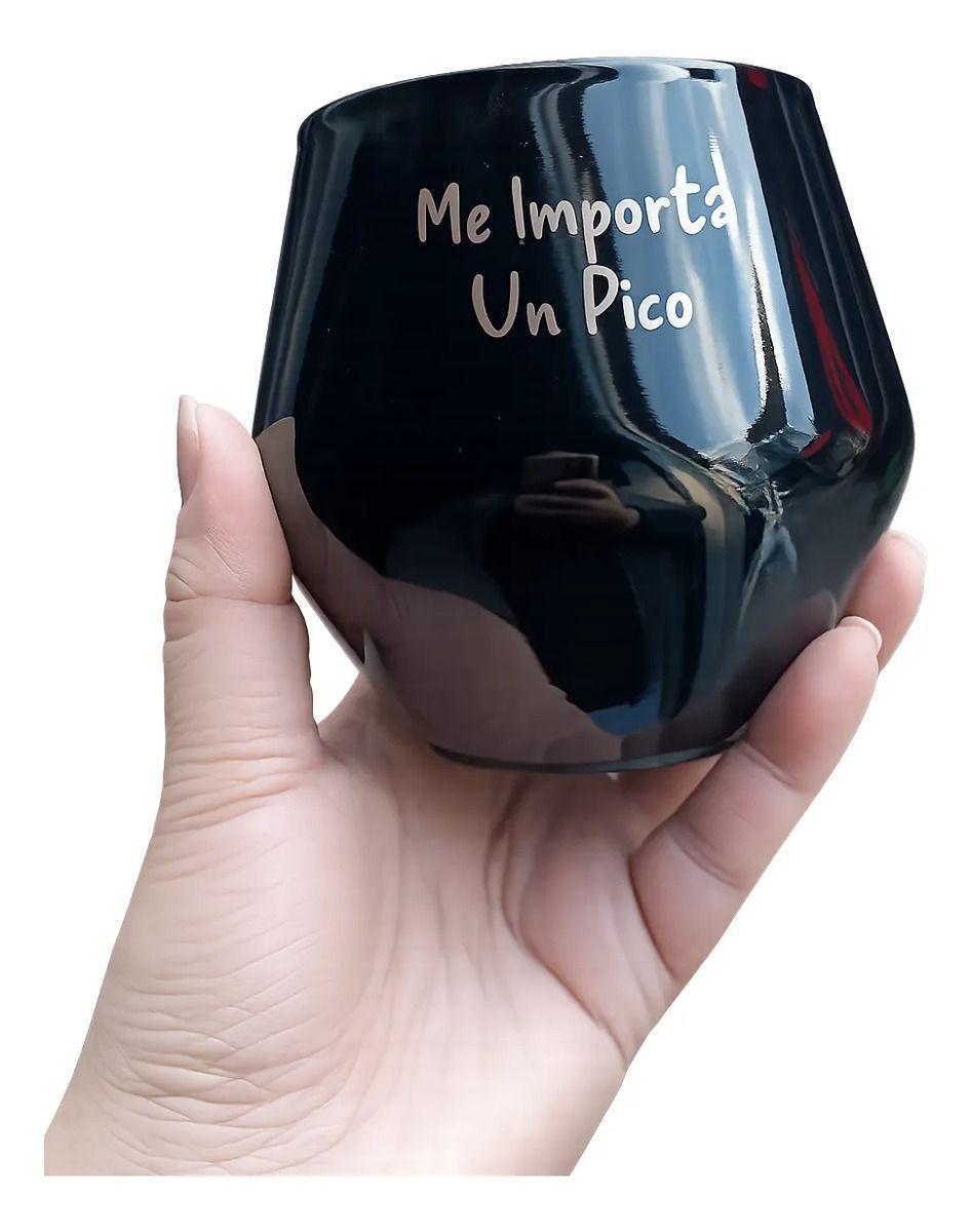 Copa + Botella Vino Me Importa Un Pico Gran Reserva Negro-1
