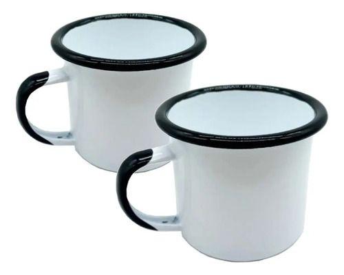 Set Vintage De Tazas Enlozadas 400ml Pack X2 Casa Y Quincho-0