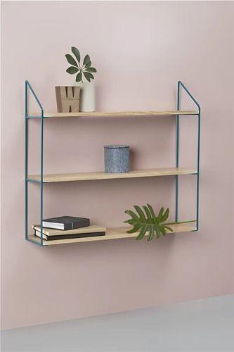 Repisa Flotante Madera Verde 3 Niveles Schou Estilo Minimalista-2