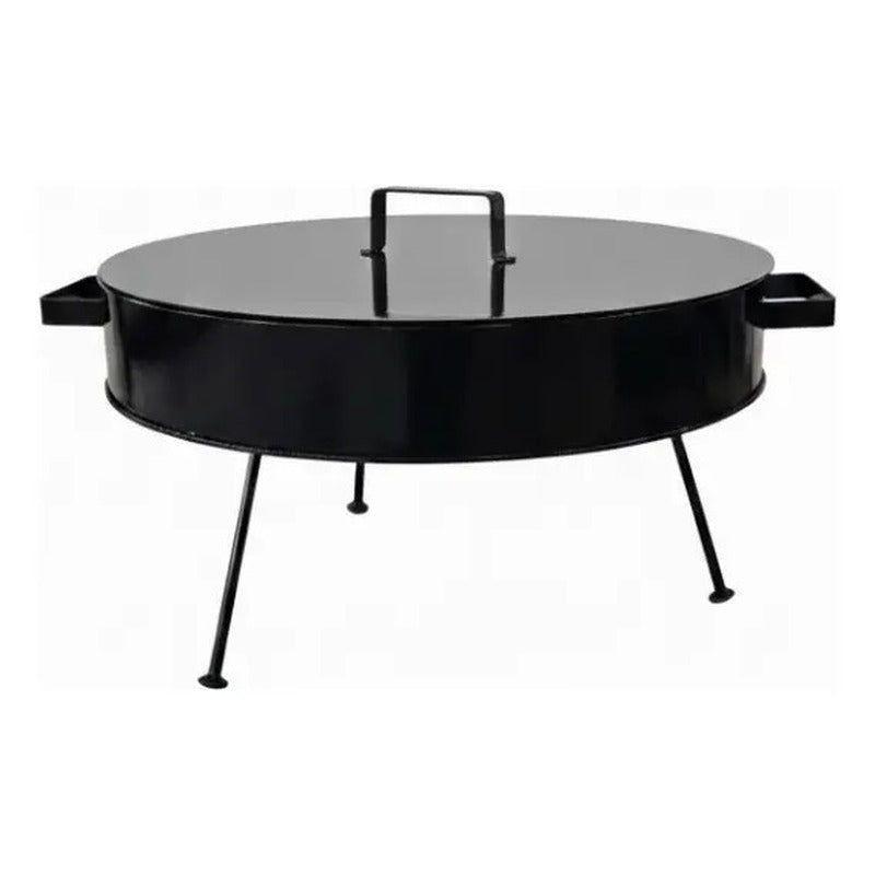 Disco De Asado Cocimiento Paella 30cm Con Tapa 3mm Grosor-0