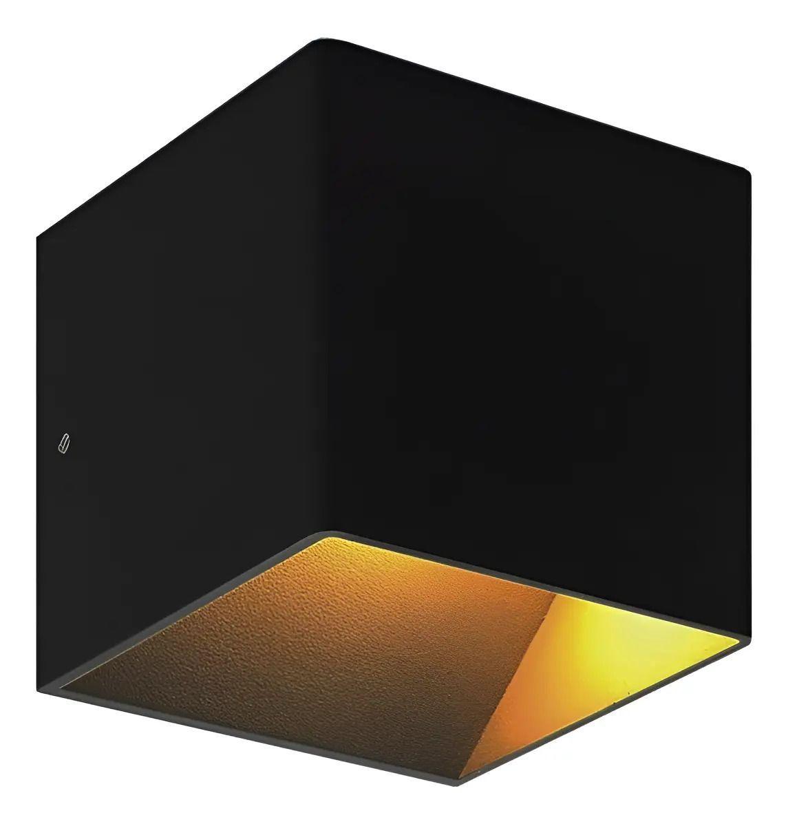 Foco Luz Cálido Aplique Para Pared Led Interior Ip20 3000k Negro-0
