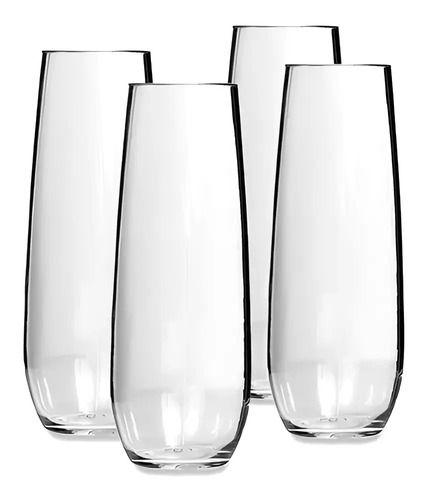 Set 4 Vasos Champagne Espumante Vidrio 280ml Glasso-1