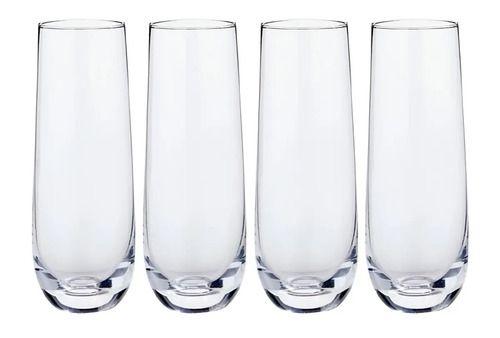 Set 4 Vasos Champagne Espumante Vidrio 280ml Glasso-2