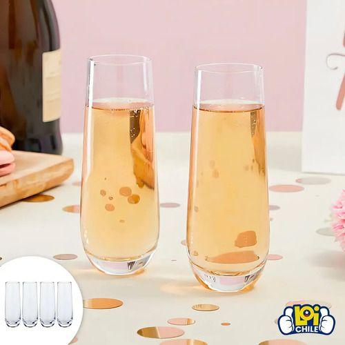 Set 4 Vasos Champagne Espumante Vidrio 280ml Glasso-6