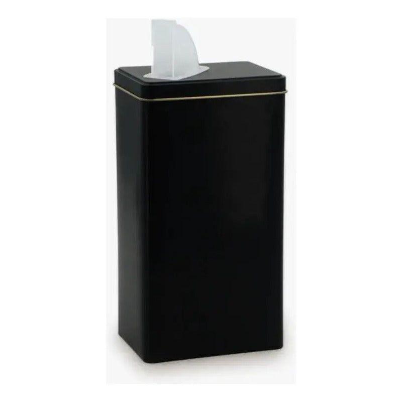 Lata Yerbera Rectangular Negra Mate Matero Negro-2