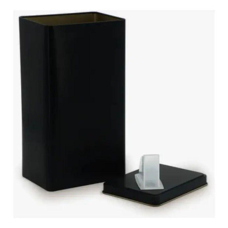 Lata Yerbera Rectangular Negra Mate Matero Negro-3