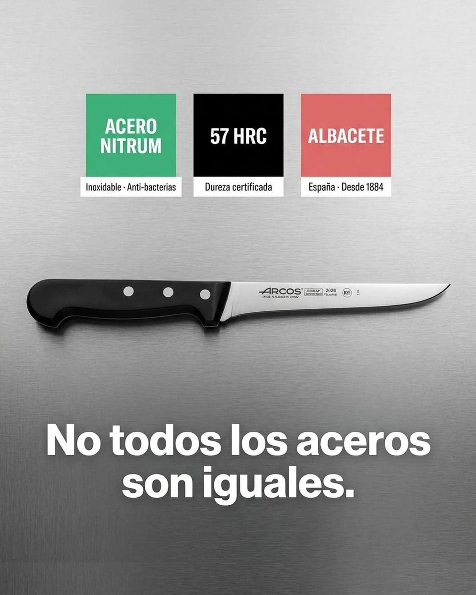 Cuchillo Arcos Deshuesador Profesional Cocina 15,5cm Negro-6