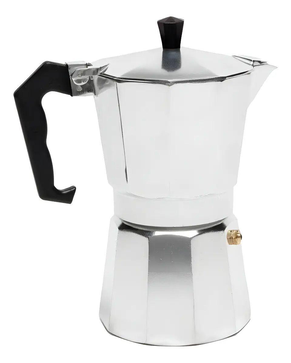 Cafetera Italiana Espresso 6 Tazas Impogar Aluminio Negro-0