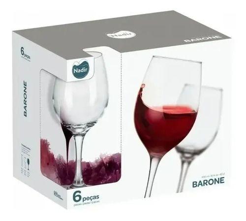 Set 6 Copas Nadir Barone Vidrio 490ml Para Vino Y Agua Transparente-5