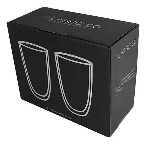 Set 2 Vasos Vidrio Doble Pared Transparente 473 Ml Para Café Glasso-7