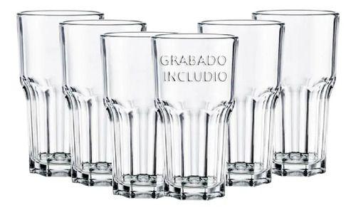 Pack 6 Vasos Vidrio 480 Ml Vicrila Siena Apto Lavavajillas Blanco-0