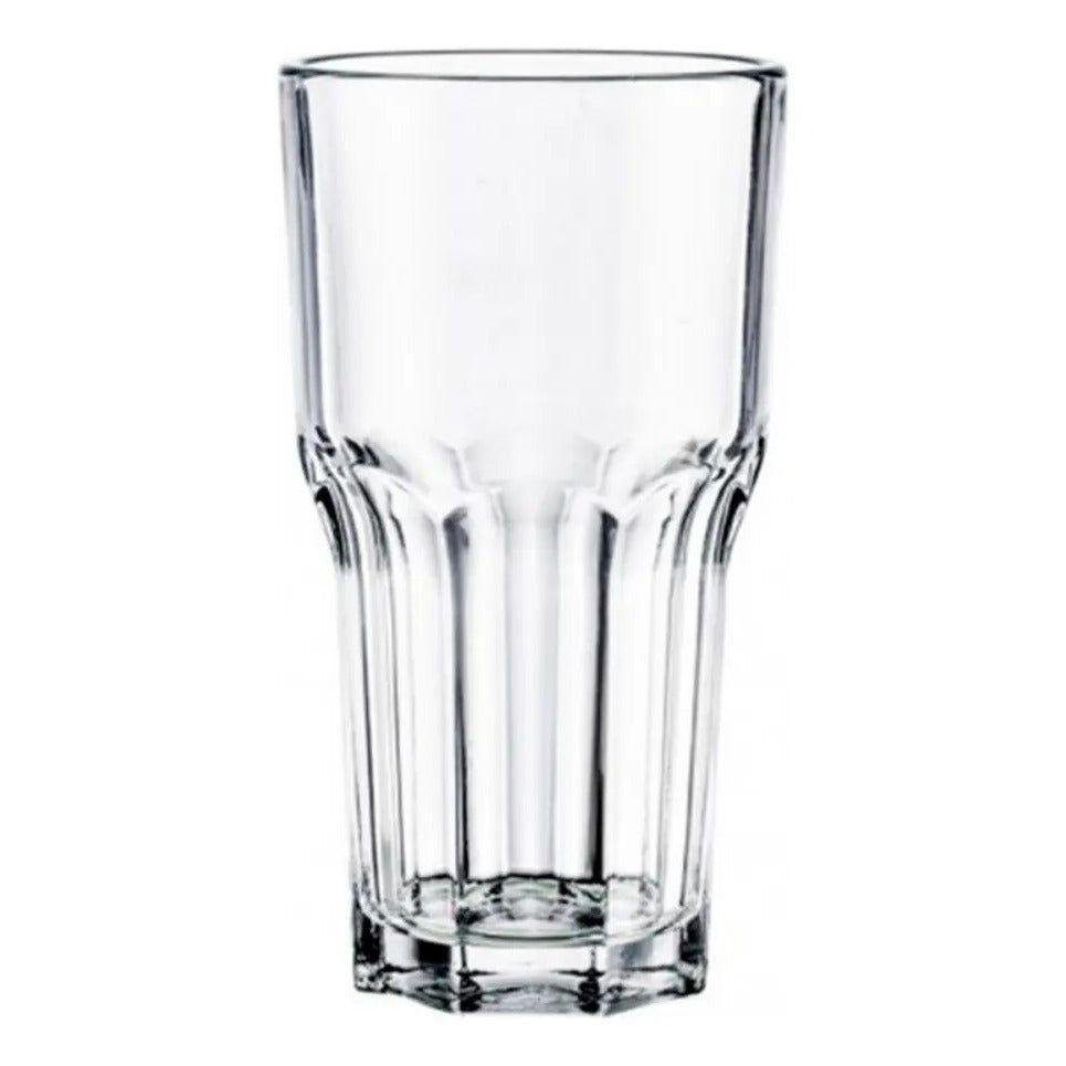 Pack 6 Vasos Vidrio 480 Ml Vicrila Siena Apto Lavavajillas Blanco-1