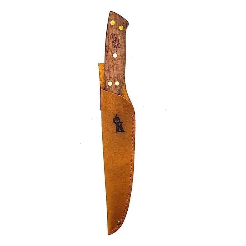 Cuchillo 5 Pulgadas Con Funda De Cuero Café Color Marrón-3