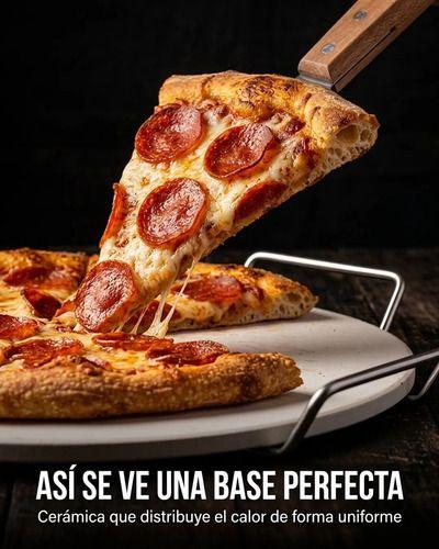 Piedra Para Pizza 33cm Marca Quincho Cocina Parrilla Blanco-2