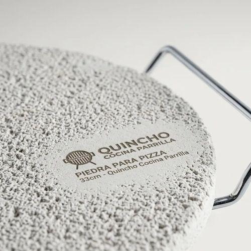 Piedra Para Pizza 33cm Marca Quincho Cocina Parrilla Blanco-3