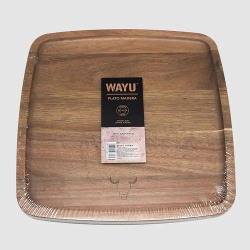 Plato Wayu Marrón Claro Liso-3