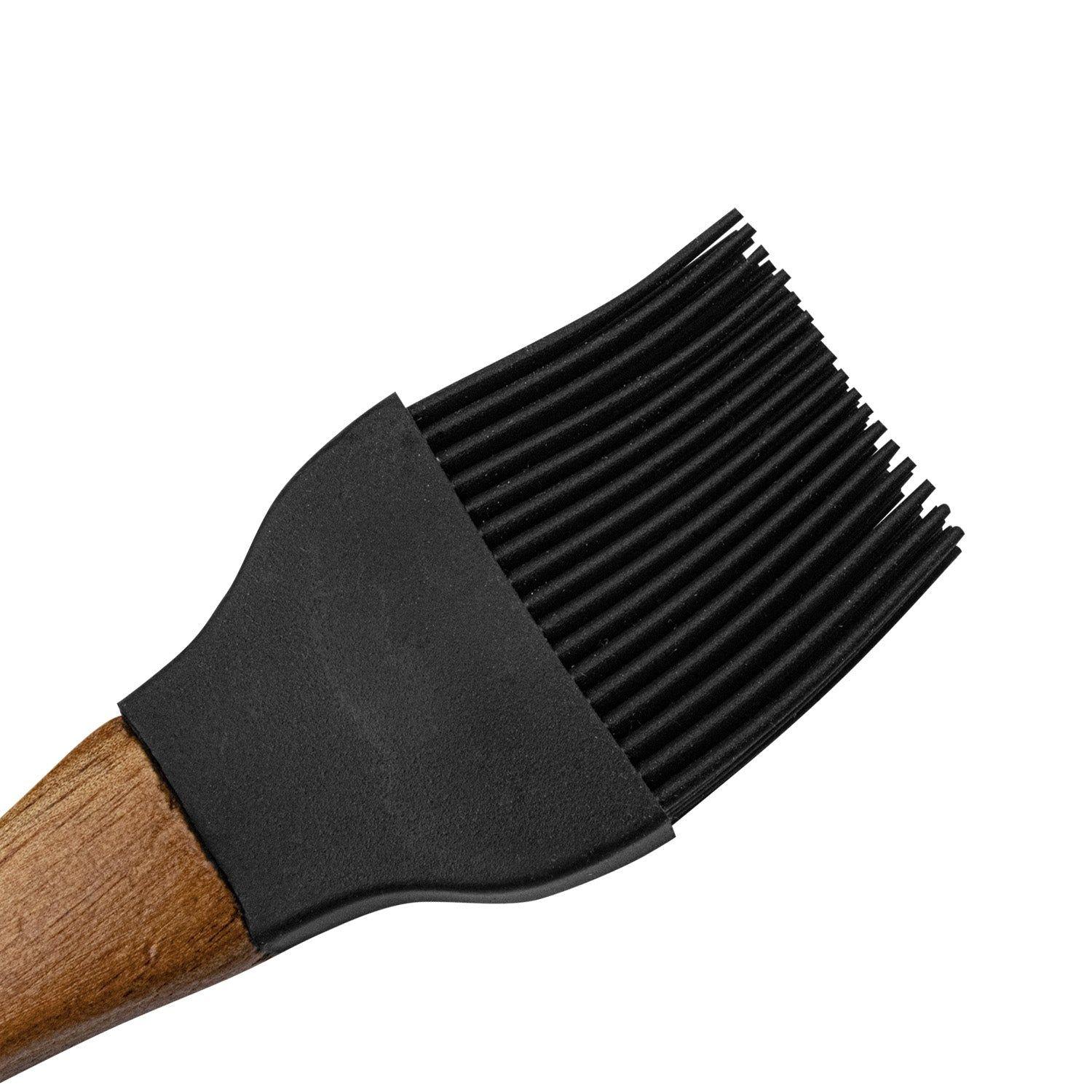 Salsero Hierro Fundido + Brocha Silicona Carnes Adobar Asado Negro-3