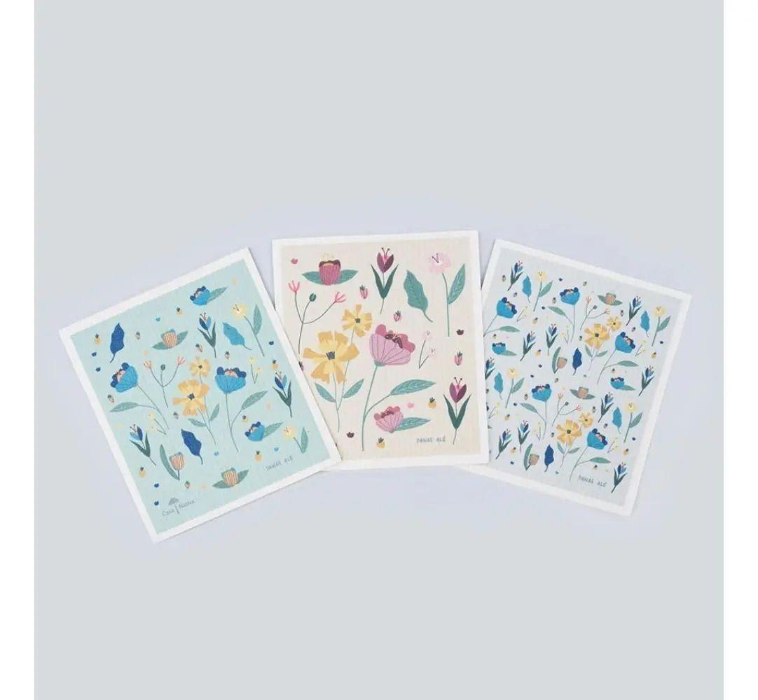 Pack Paños Absorbentes Casa Nativa Diseño Danae Alé Blanco Danae Alé-0