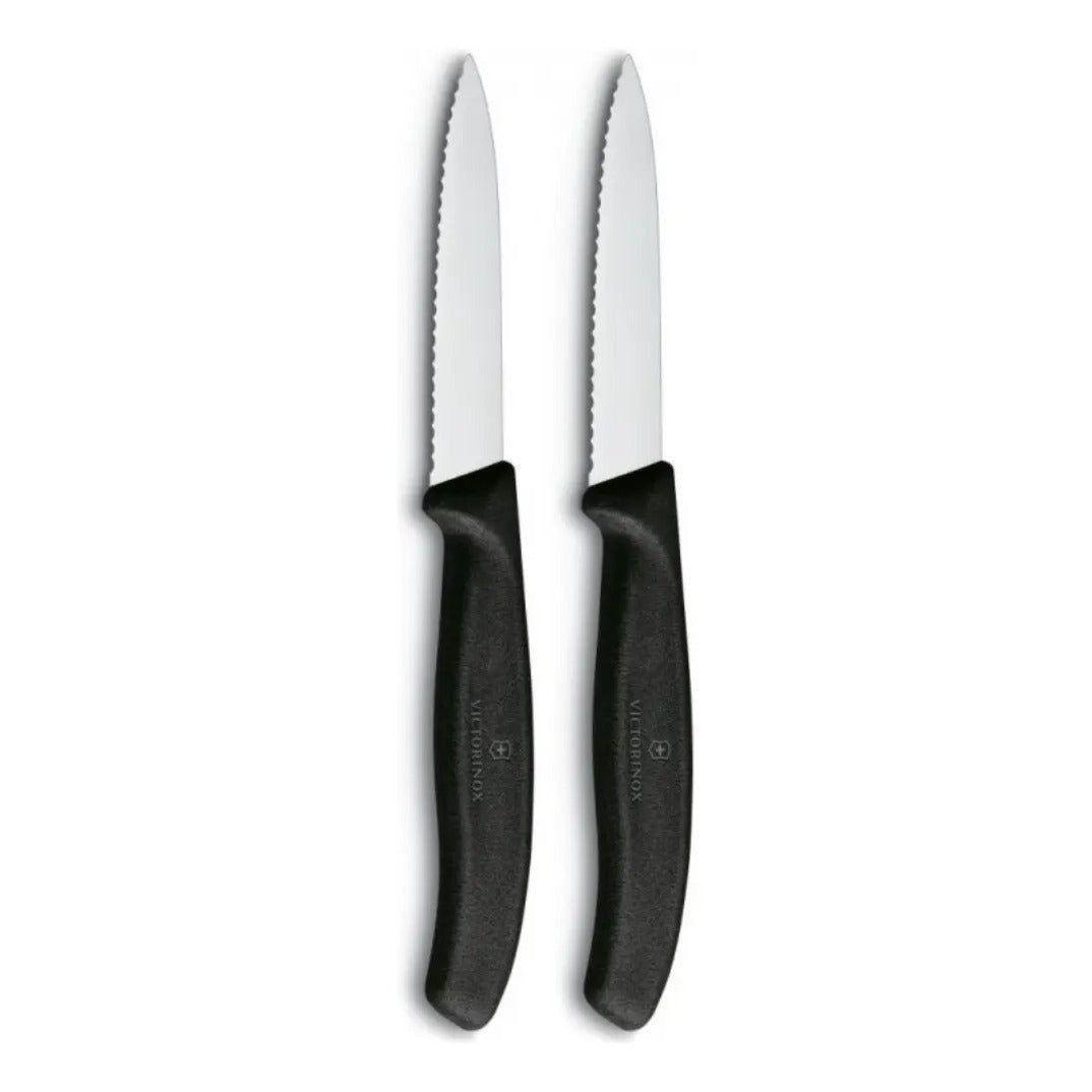 Cuchillos Verdura Swiss Classic Dentado Negro Victorinox Negro-0