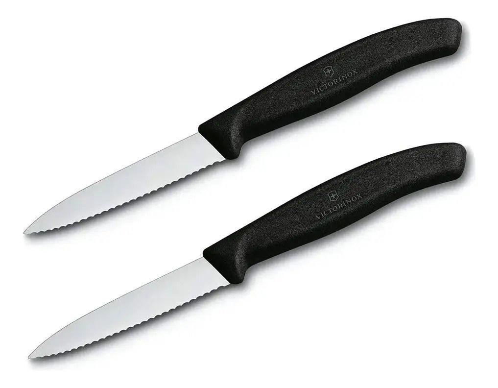 Cuchillos Verdura Swiss Classic Dentado Negro Victorinox Negro-1