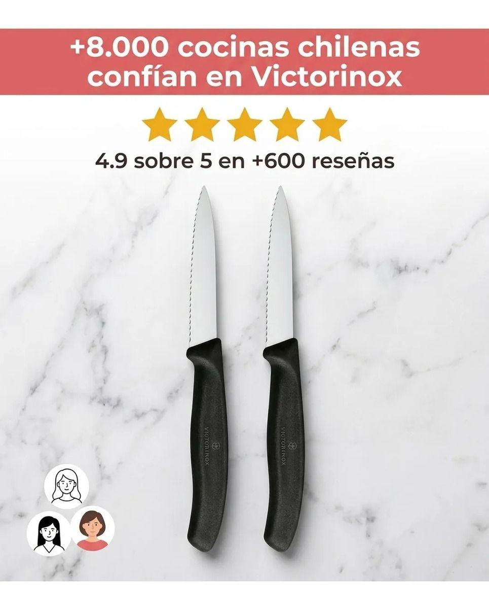 Cuchillos Verdura Swiss Classic Dentado Negro Victorinox Negro-6