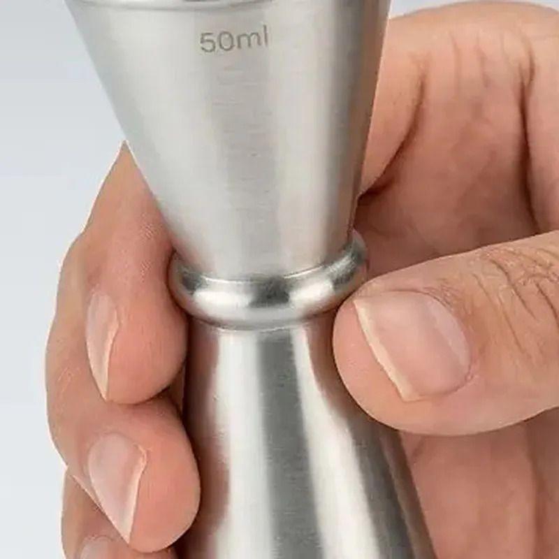 Jigger Medidor Licor Acero 25 - 50ml Coctail Trago Bar Gris-6
