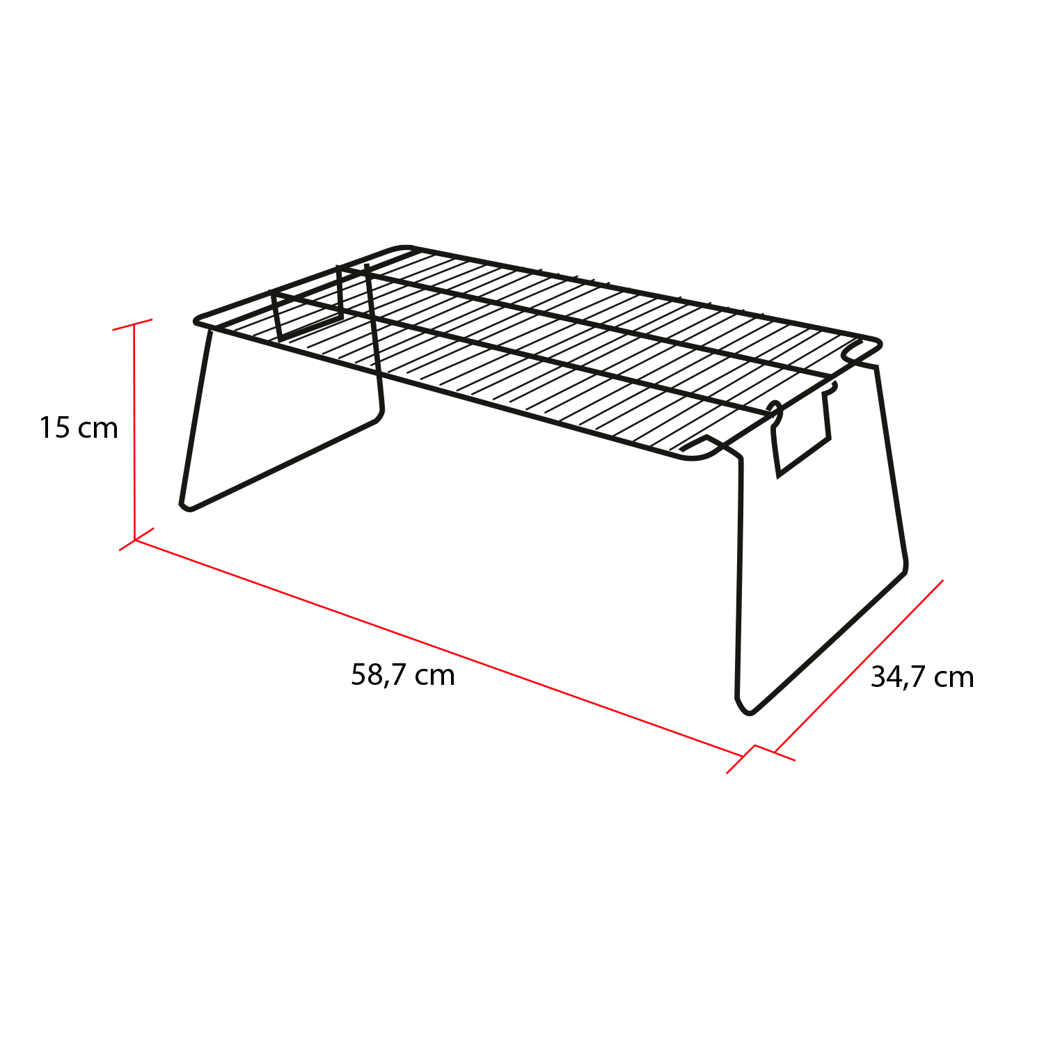Parrilla Plegable Chica Camping Grilltech Asado Paseos Gris-1