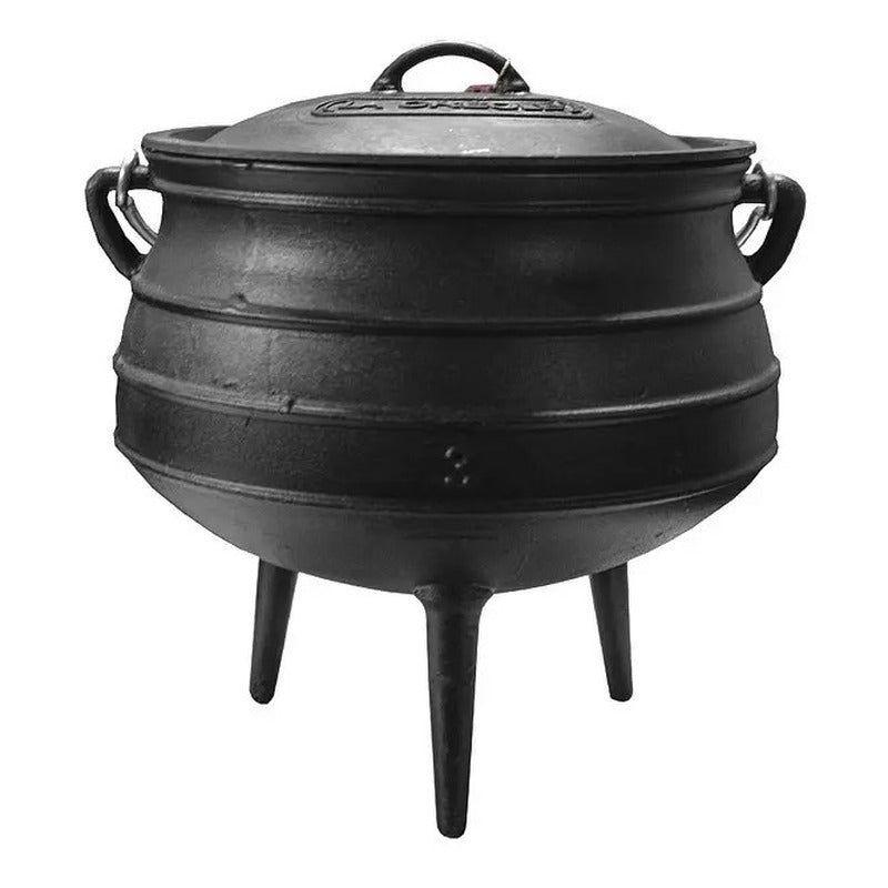 Olla De Fierro Fundido 8 Litros Olleta #3 Casa Y Quincho Negro-0