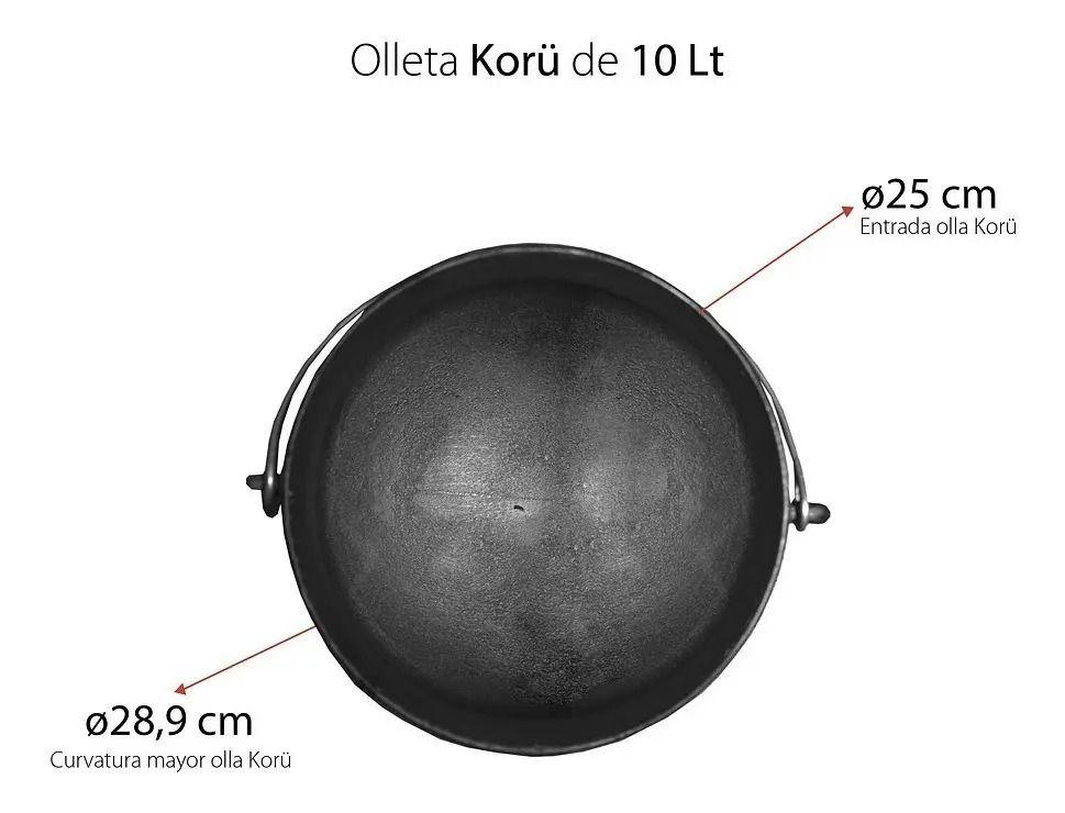 Olla De Fierro Fundido 8 Litros Olleta #3 Casa Y Quincho Negro-1