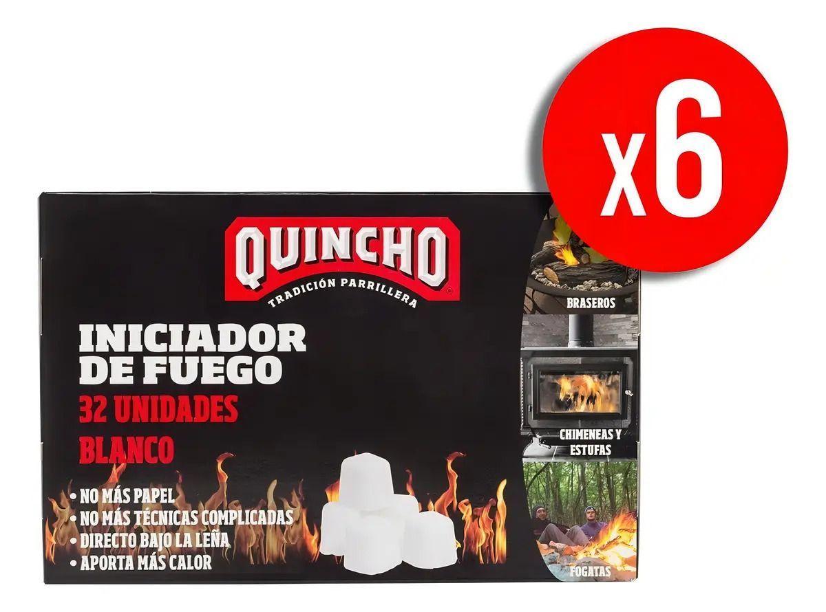 Pack Encendedor Fuego Quincho Carbon Leña Asado Parrilla X6 32 Uds-0