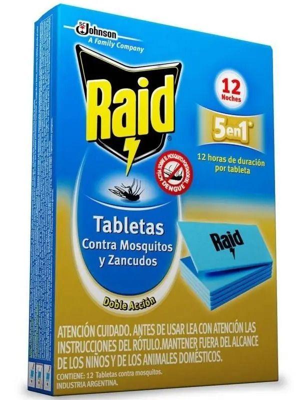 Raid Repuesto Tabletas Mata Mosquitos Y Zancudos + Duración-0