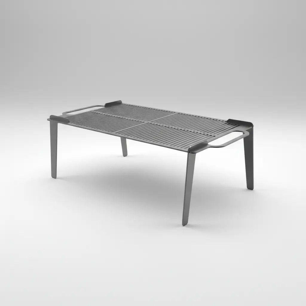 Parrilla Móvil Parasados Plegable Para Carbón Y Leña 55x35cm Negro-2