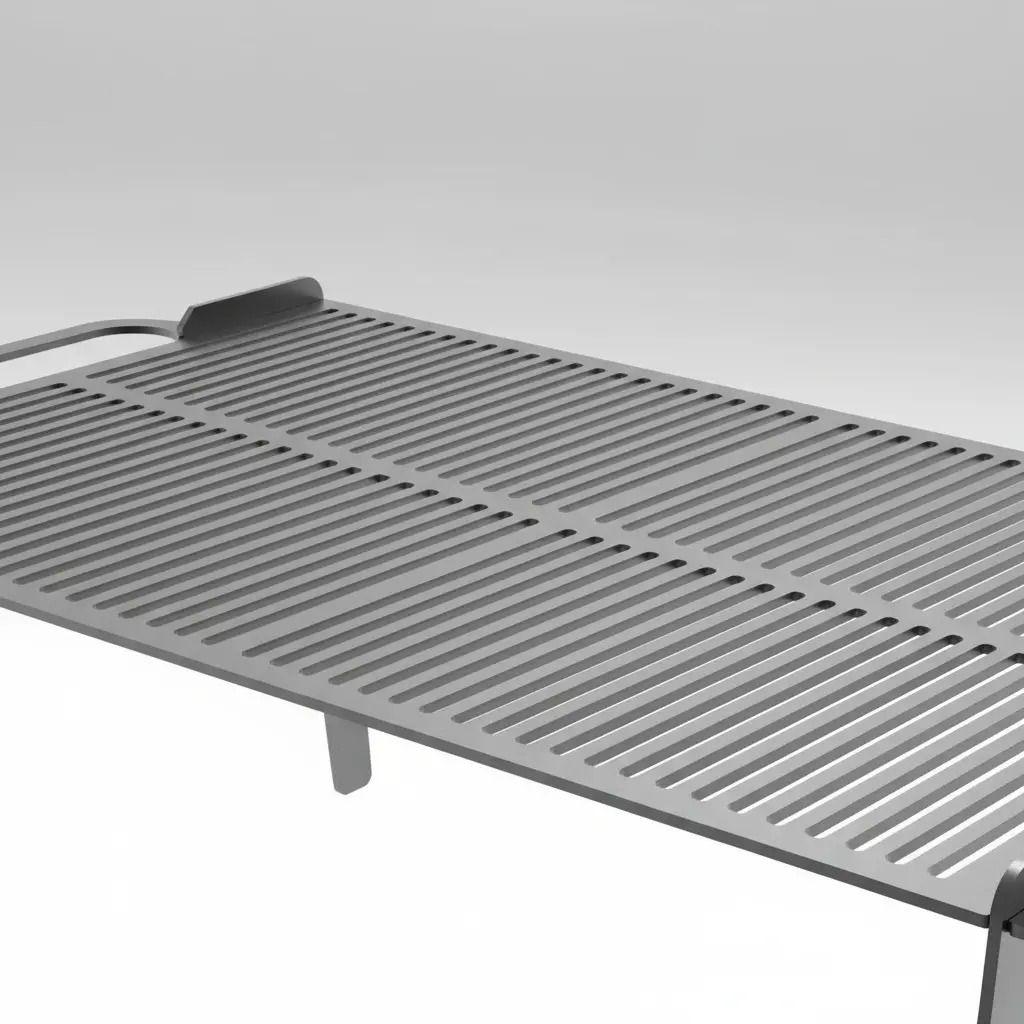 Parrilla Móvil Parasados Plegable Para Carbón Y Leña 55x35cm Negro-3