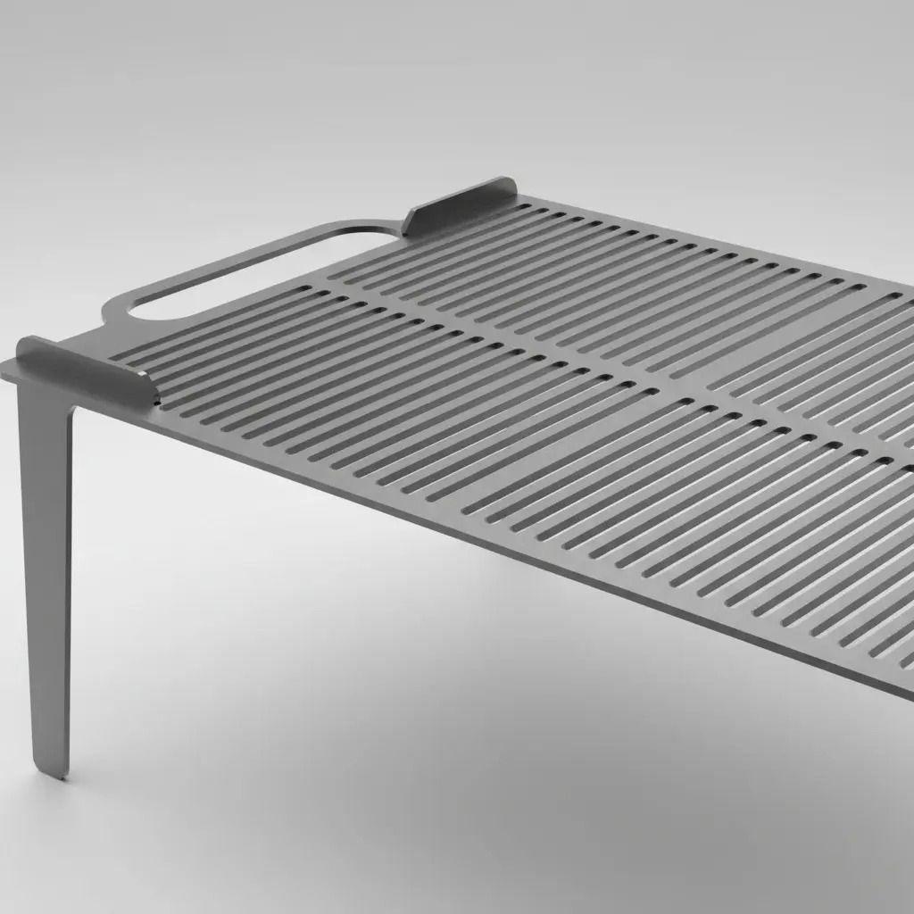 Parrilla Móvil Parasados Plegable Para Carbón Y Leña 55x35cm Negro-5