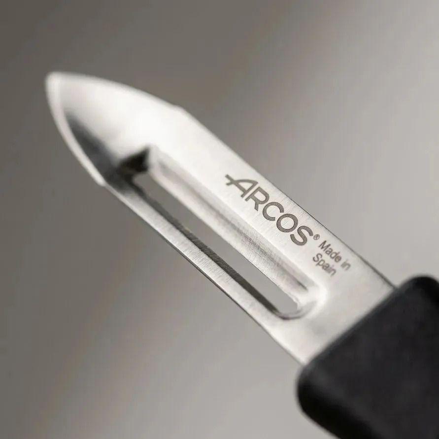 Pelador De Verduras Arcos Skin Spark 6cm Cocina Profesional Negro-4