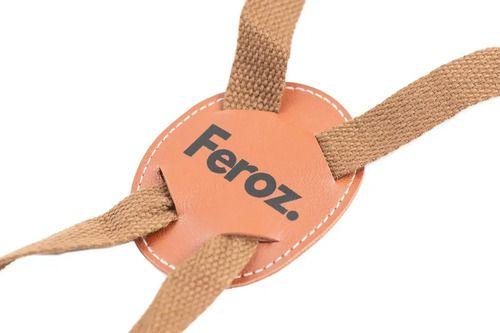 Pechera Parrillera Criolla Ajustable Feroz Café Liso-2