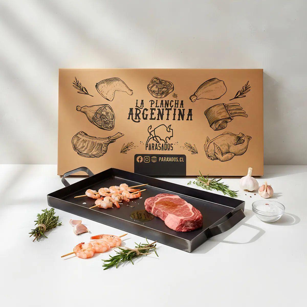 Plancha Churrasquera Argentina Cocina Parrilla Asado Bbq Color Negro-5
