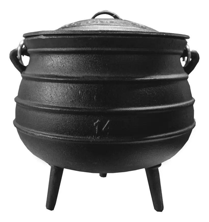 Olla De Hierro Fundido 10 Litros Casa Y Quincho Negro-0