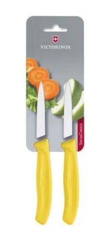 Cuchillo Verdura Swiss Classic Mondador Color Amarillo. Hoja 8 Cm. Victorinox-2